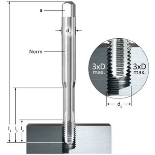 7970 tarauds universels revêtus gaz cylindrique